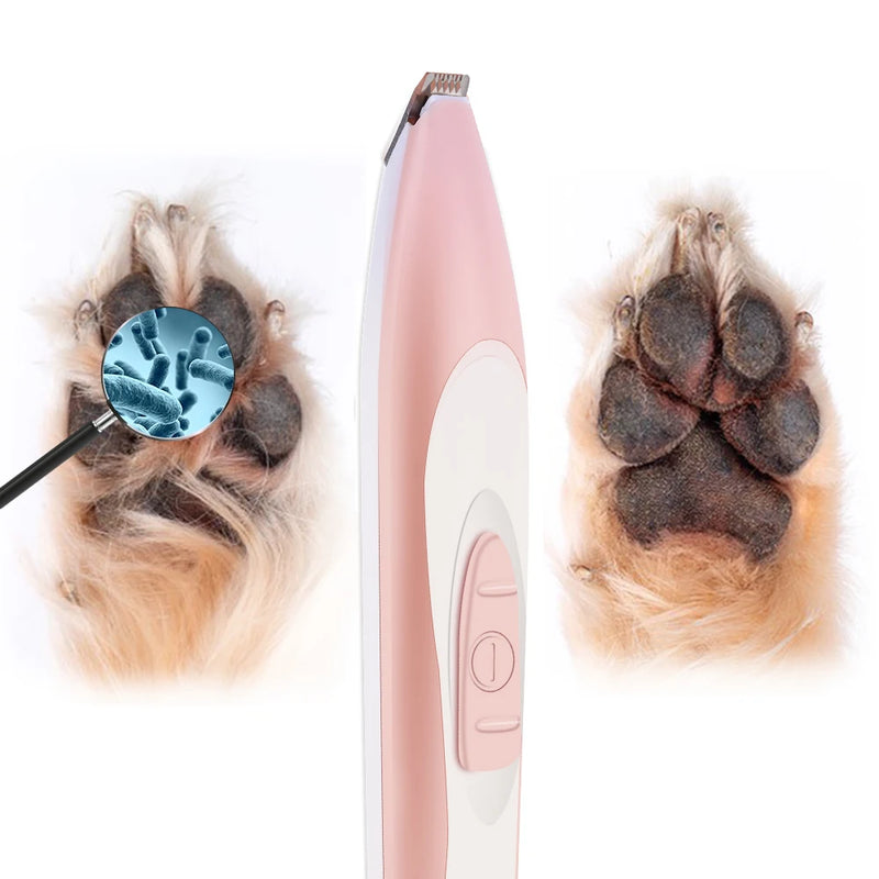 Aparador elétrico Pet Groomer com LED, Grooming Lamp para gato e cachorro, rosto, pé, orelha, quadril, cabelo, Paw Shaver, carregamento USB